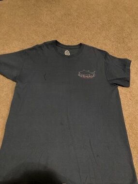 & Other Stories Navy Short-Sleeve Crewneck Tee with Small Chest Graphic